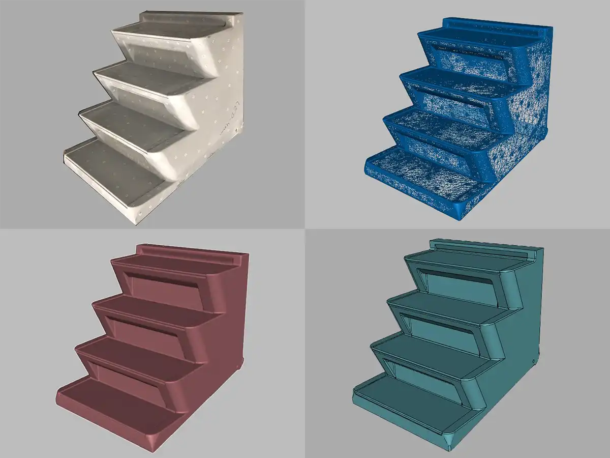 3D-Scan und CAD-Erstellung einer LKW-Einstiegstreppe.