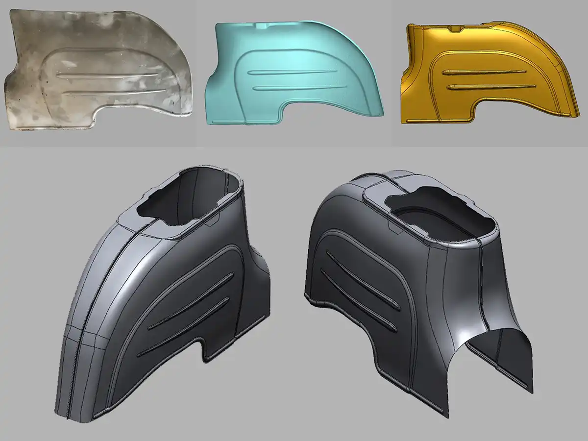 Burkolatok és védőházak formapontos rekonstrukciója a tökéletes illeszkedéshez precíz 3D digitalizálással.