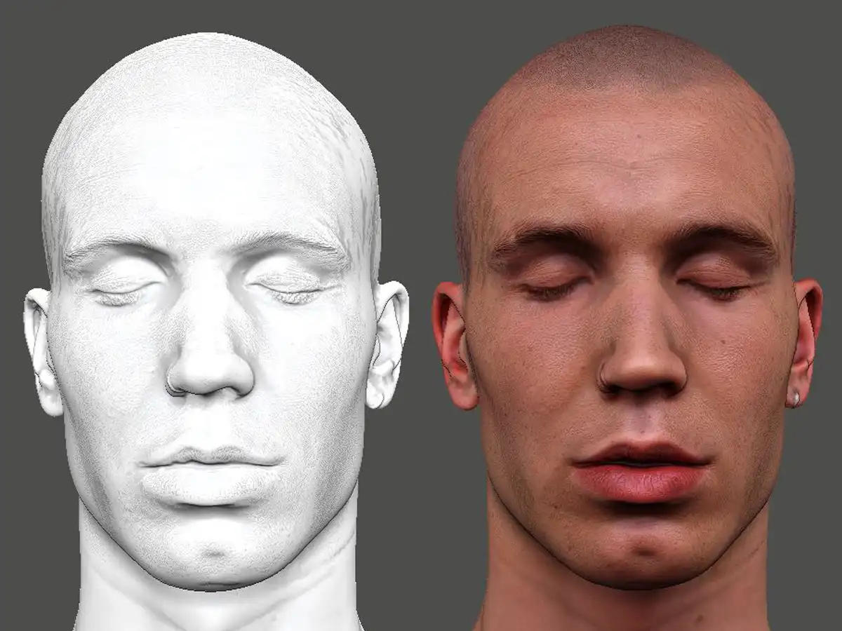 A fotogrammetriai modellek színinformációinak átvitele a kész hálókra a maximális textúra-élesség érdekében.